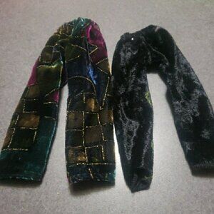 Vintage Doll barbie Clothes Velvet Pants 2 Pr